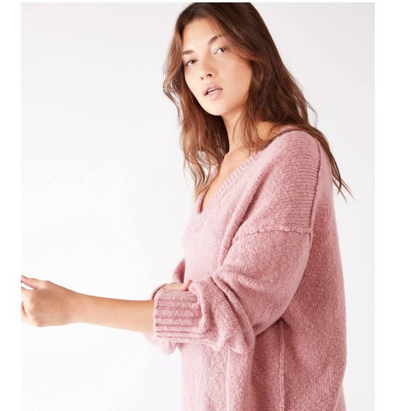 Free People Brookside Tunic Sweater in Pink - Picture 7 of 7